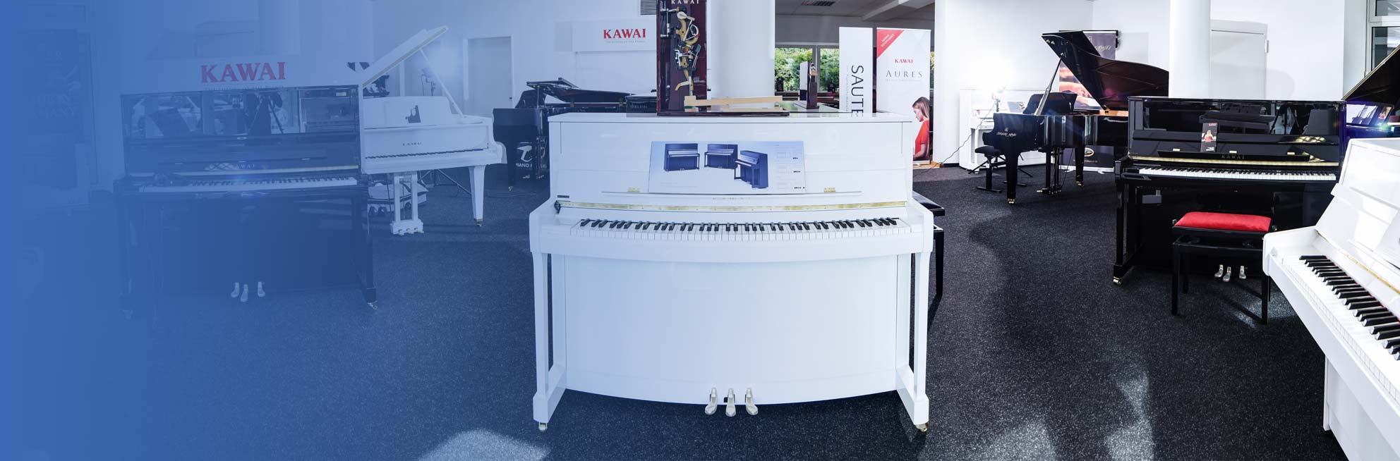 Willkommen im Pianohaus Filipski mit großem Showroom und angeschlossener Werkstatt in Korschenbroich bei Düsseldorf
