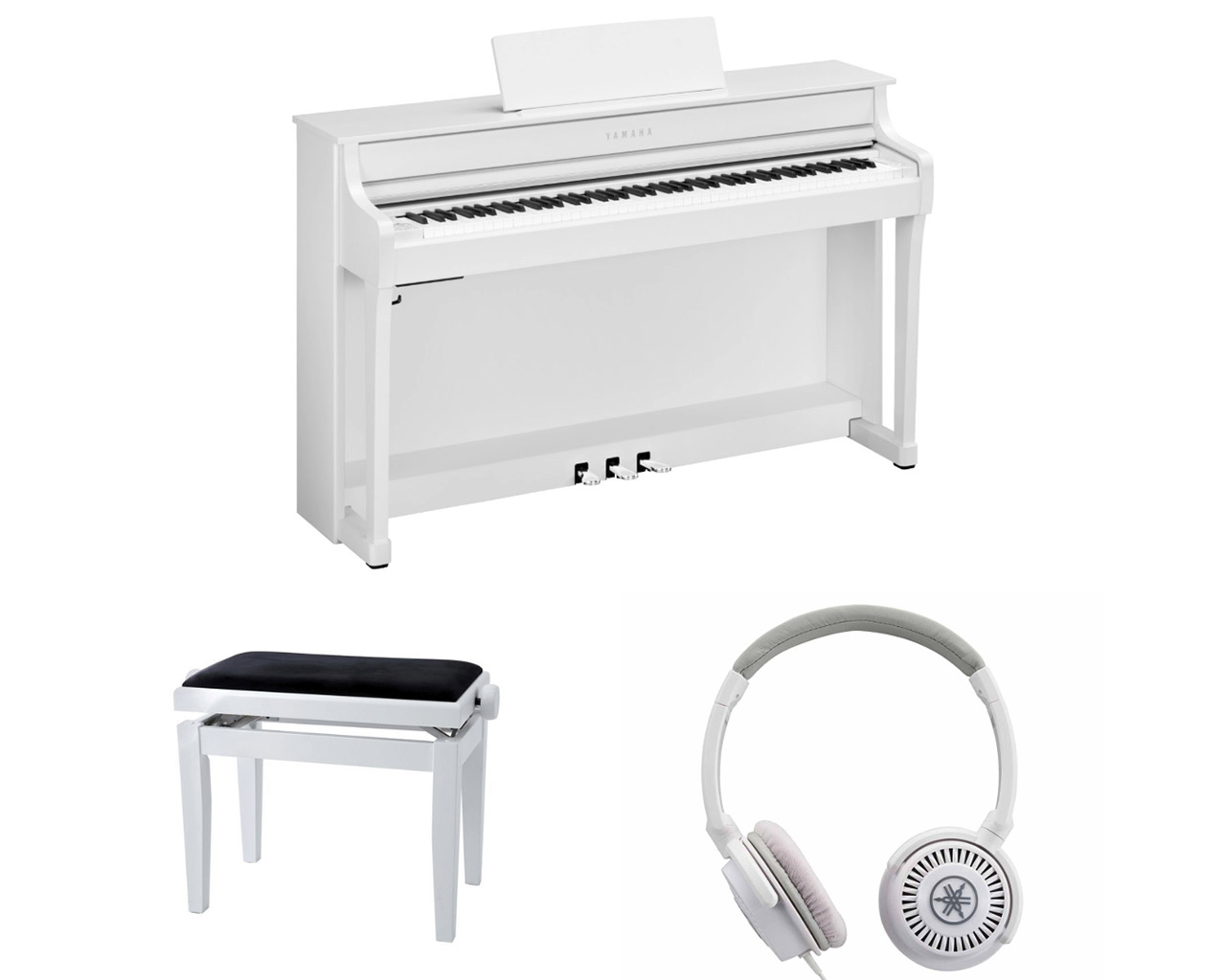 Yamaha Clavinova CLP 835 WH Digitalpiano weiß Set