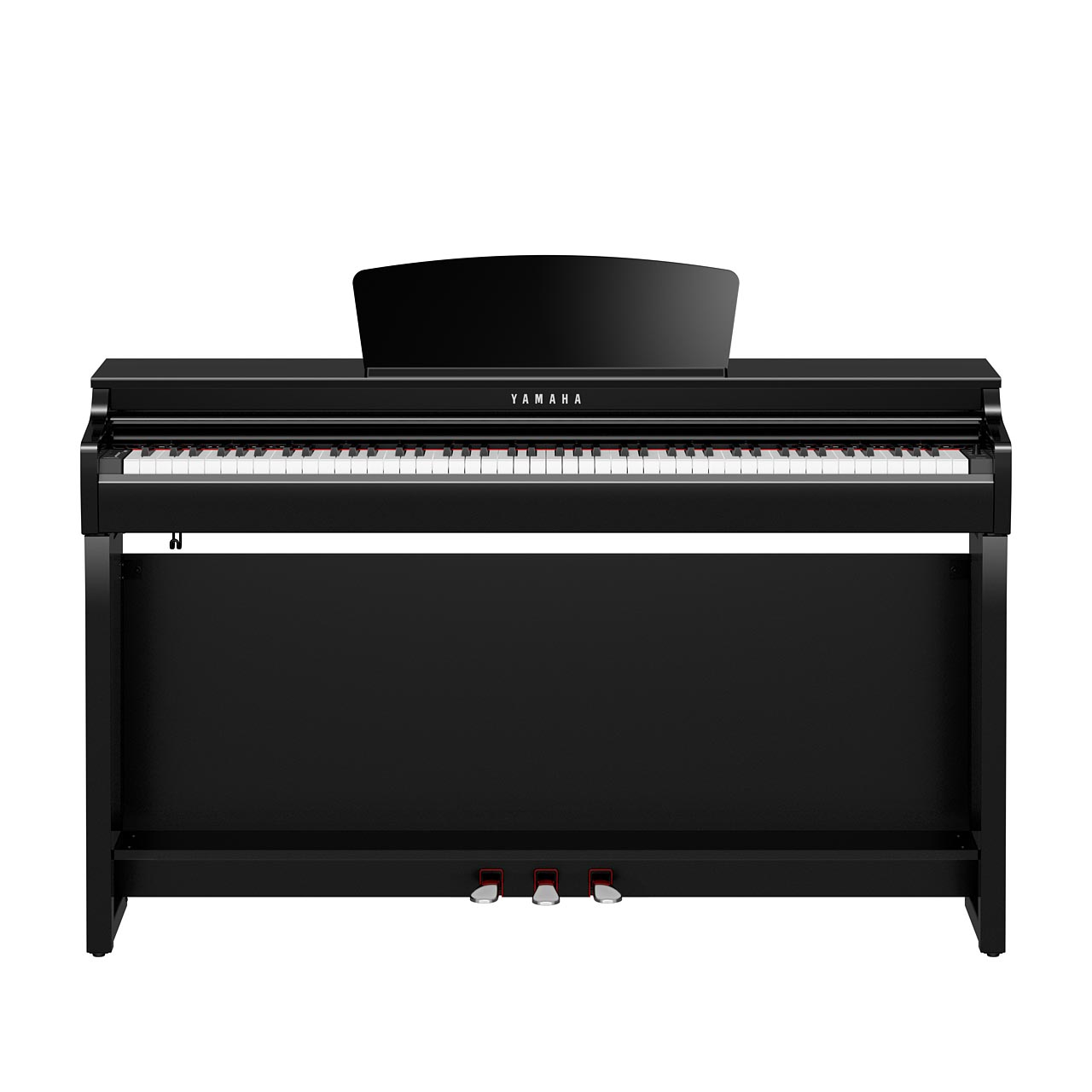 Yamaha-Clavinova-CLP-725-PE-Digitalpiano-schwarz-poliert-Front-Pianohaus-Filipski