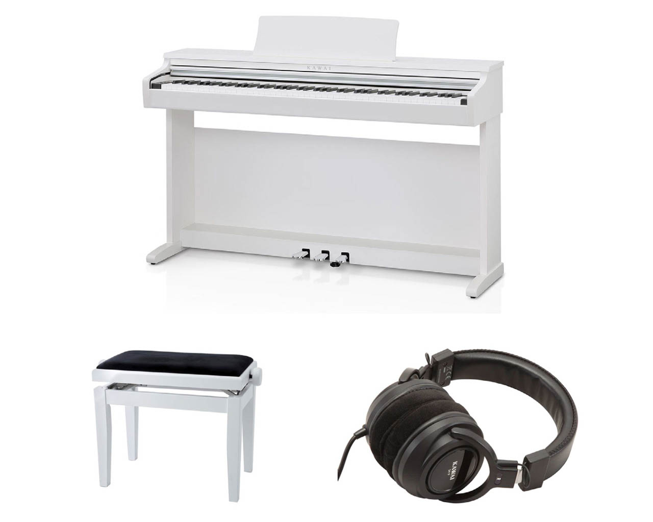 Kawai-KDP-120-W-Digitalpiano-weiß-Set-Pianohaus-Filipski