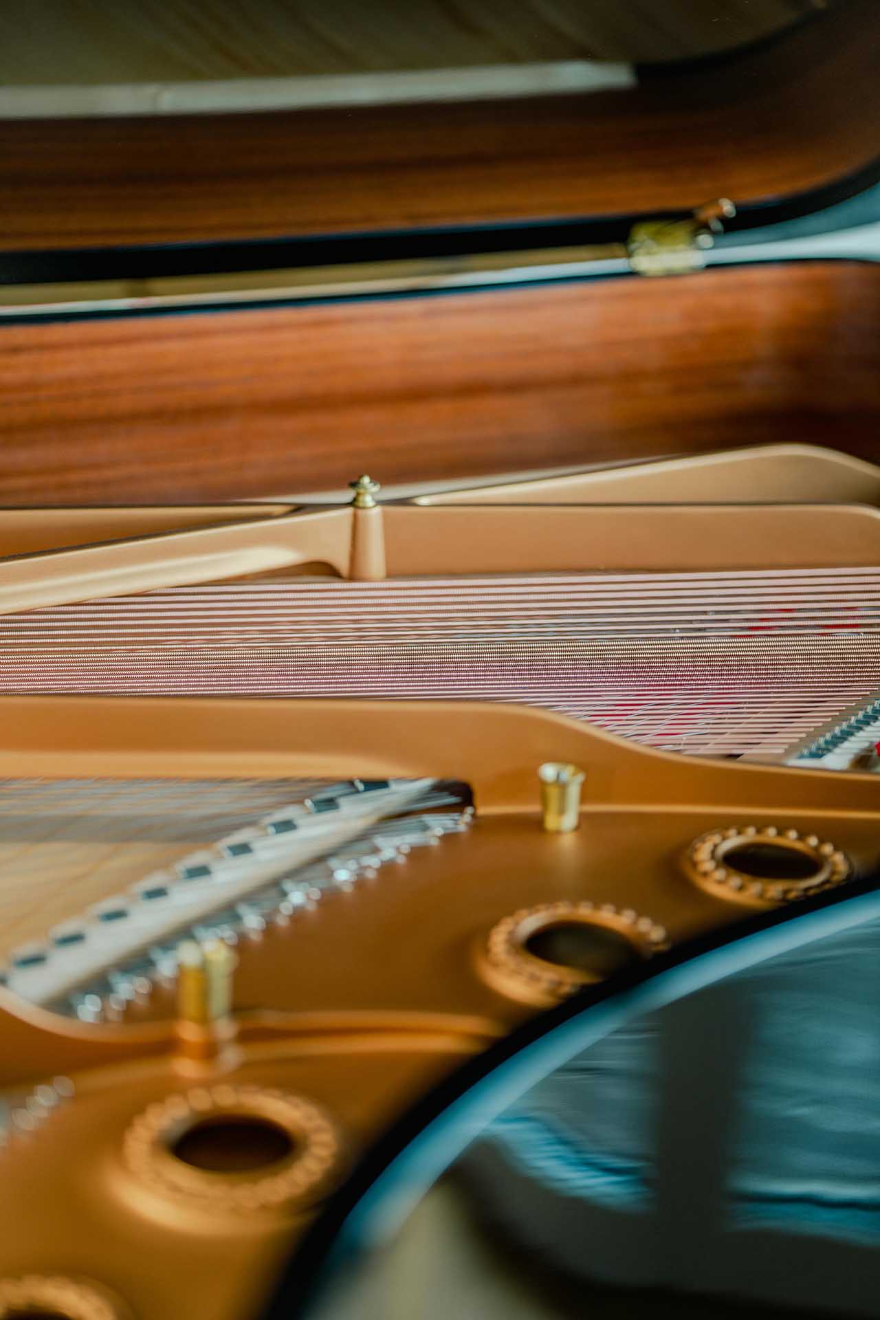 Makroansicht eines Steinway Flügels