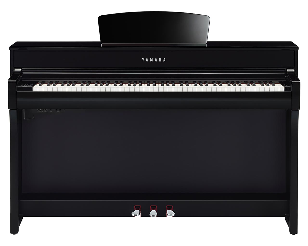 Yamaha-Clavinova-CLP-735-PE-Digitalpiano-schwarz-poliert-Front-Pianohaus-Filipski